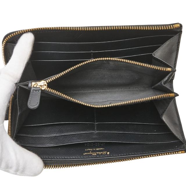 サルヴァトーレフェラガモ ヴァラリボン 長財布 L字ファスナー