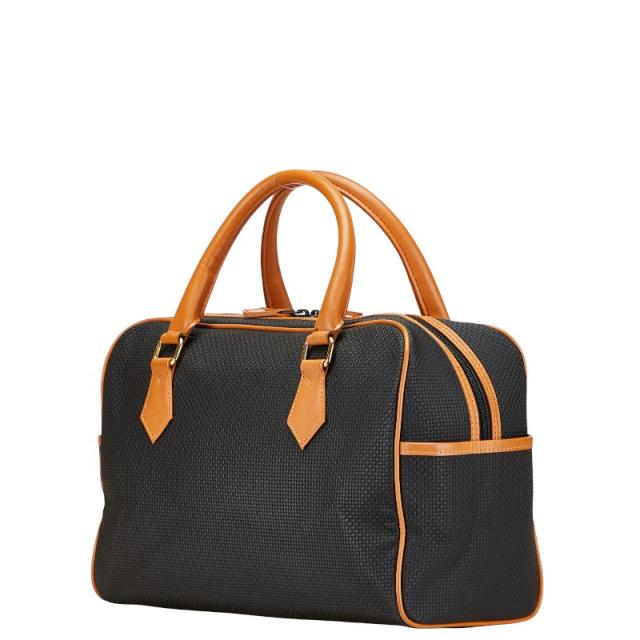 サンローラン ミニボストンバッグ ハンドバッグ ブラック ブラウン PVC レザー レディース SAINT LAURENT 【中古】_1
