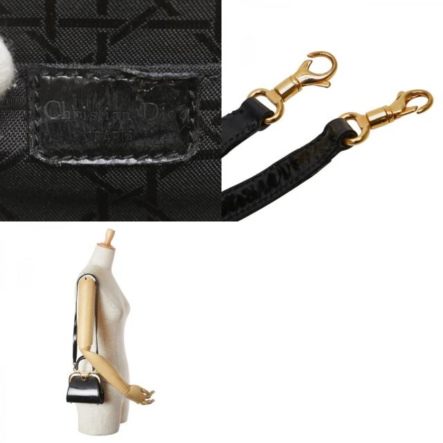 ディオール ハンドバッグ ショルダーバッグ 2WAY ブラック ゴールド パテントレザー レディース Dior 【中古】_9