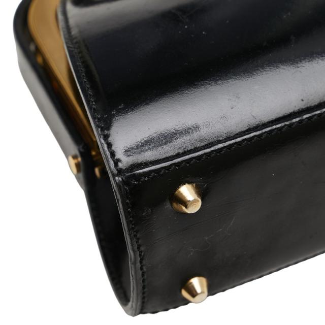 ディオール ハンドバッグ ショルダーバッグ 2WAY ブラック ゴールド パテントレザー レディース Dior 【中古】_4