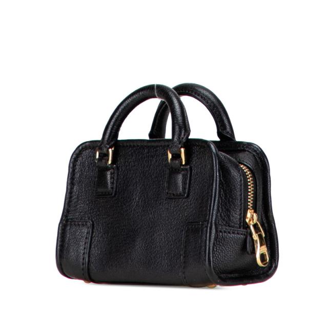 ロエベ アナグラム アマソナ マイクロミニ ハンドバッグ ショルダーバッグ 2WAY ブラック レザー レディース LOEWE 【中古】_1
