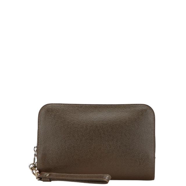 ルイ ヴィトン タイガ バイカル セカンドバッグ クラッチバッグ M30188 グリズリ ブラウン レザー メンズ LOUIS VUITTON 【中古】