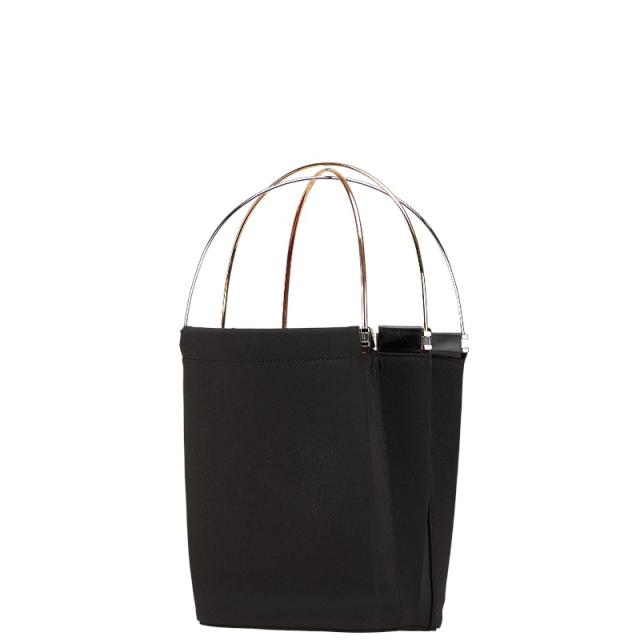 カルティエ トリニティバッグ ハンドバッグ ブラック ウレタン メッキ