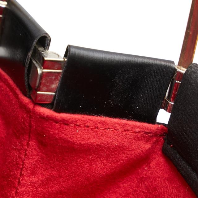 カルティエ トリニティバッグ ハンドバッグ ブラック ウレタン メッキ