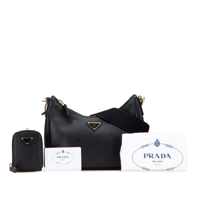 プラダ 三角ロゴプレート ショルダーバッグ 1BH204 サフィアーノレザー レディース PRADA 【1-0228745】 PRADA - プラダ 三角ロゴプレート ショルダーバッグ 1BH204