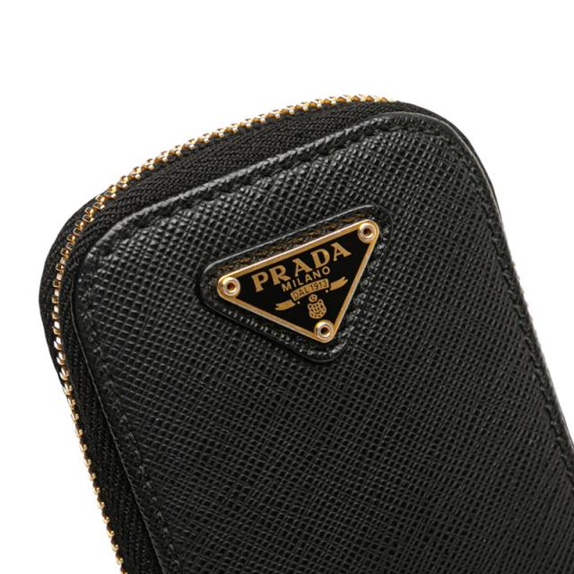 プラダ 三角ロゴプレート ショルダーバッグ 1BH204 サフィアーノレザー レディース PRADA 【1-0228745】 プラダ 三角ロゴプレート ショルダーバッグ 1BH204 ブラック