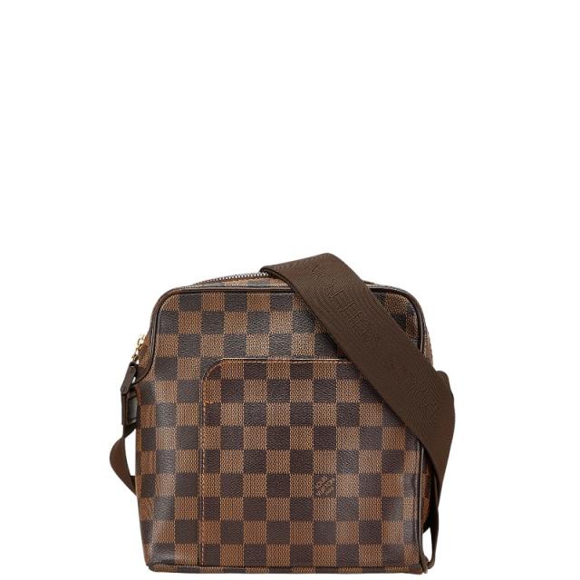 ルイ ヴィトン ダミエ オラフPM ショルダーバッグ N41442 ブラウン PVC レザー レディース LOUIS VUITTON 【中古】