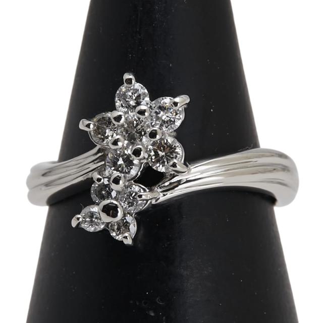 Pt900 プラチナ ダイヤ0.50ct リング 指輪 レディース 12号 中古