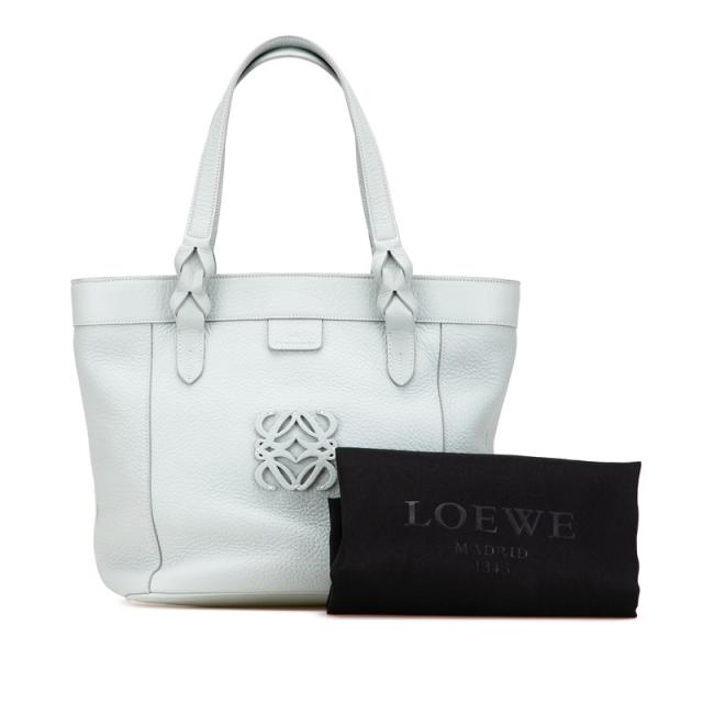 ロエベ アナグラム フスタ ハンドバッグ トートバッグ ベビーブルー レザー レディース LOEWE 【中古】_9