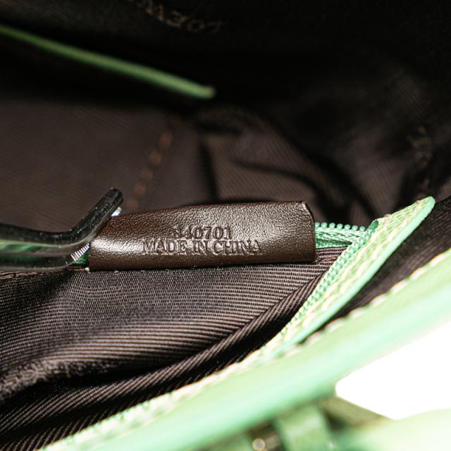 ロエベ リピートアナグラム トートバッグ ハンドバッグ グリーン キャンバス レザー レディース LOEWE 【中古】_9