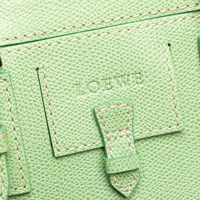 ロエベ リピートアナグラム トートバッグ ハンドバッグ グリーン キャンバス レザー レディース LOEWE 【中古】_4