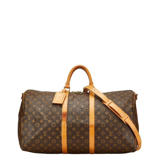 ルイ ヴィトン モノグラム キーポル バンドリエール55 ボストンバッグ ショルダーバッグ 2WAY M41414 ブラウン LOUIS VUITTON 【中古】