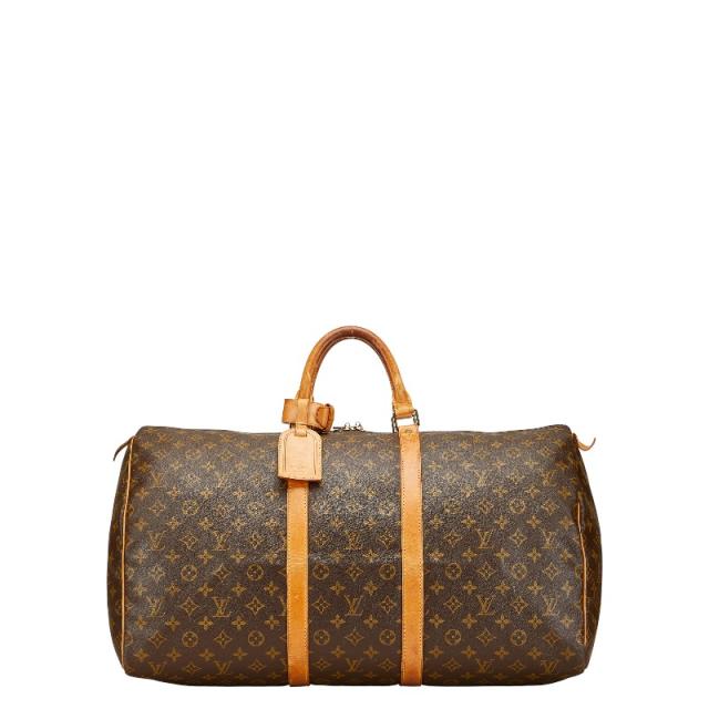 ルイ ヴィトン モノグラム キーポル55 ボストンバッグ トラベルバッグ M41424 ブラウン PVC レザー レディース LOUIS VUITTON 【中古】