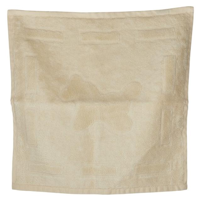 エルメス ダダ ベビータオル ハンドタオル ハンカチ ベージュ コットン レーヨン レディース HERMES 【中古】