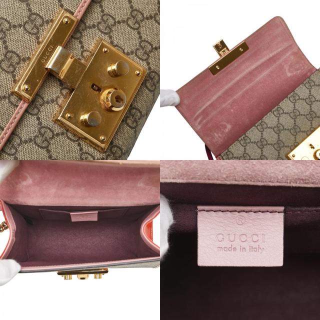 グッチ GGスプリーム ショルダーバッグ 409487 ベージュ レッド