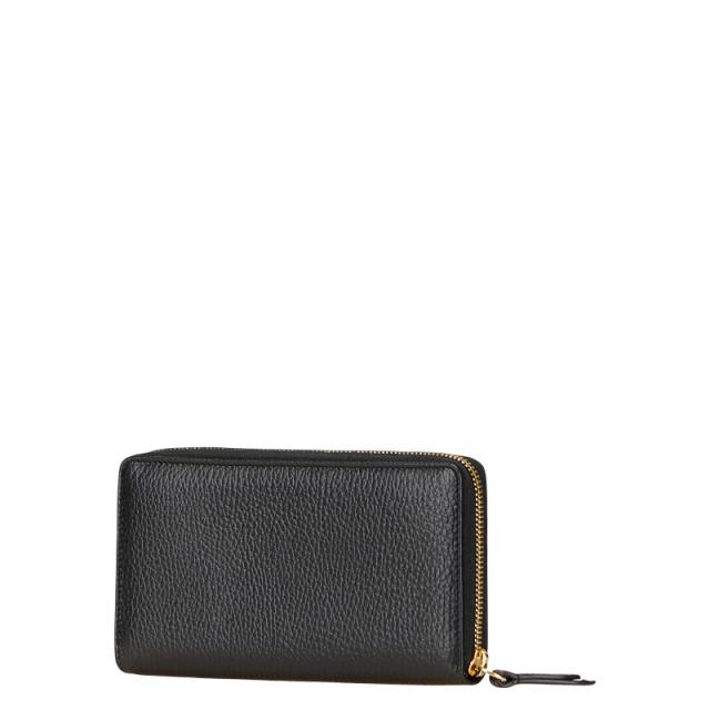 美品】グッチ 長財布 レザー GGマーモント ラウンドファスナー 