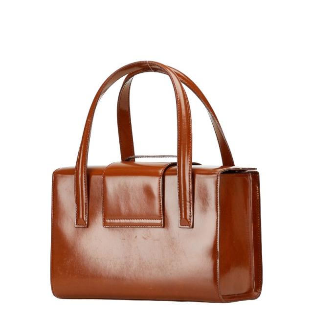 カルティエ パンテール ハンドバッグ ブラウン レザー レディース  