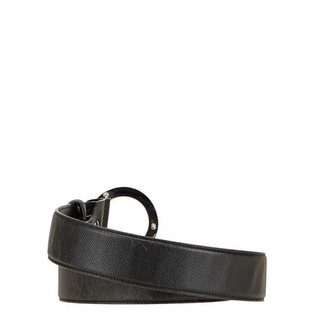 ブルガリ ブルガリブルガリ ベルト ブラック シルバー レザー メンズ  