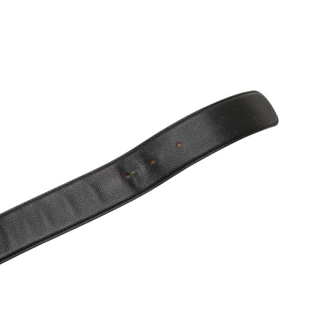 ブルガリ ブルガリブルガリ ベルト ブラック シルバー レザー メンズ  