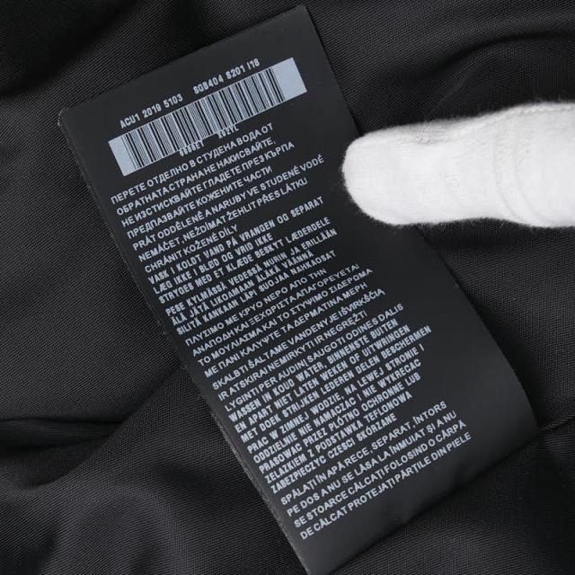 プラダ 20SS RE-NYLON トライアングルプレート テック ブルゾン ジャケット サイズ:XS SGB404 ブラック ナイロン メンズ PRADA 【中古】_8