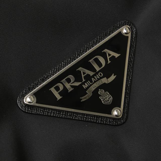 プラダ 20SS RE-NYLON トライアングルプレート テック ブルゾン ジャケット サイズ:XS SGB404 ブラック ナイロン メンズ PRADA 【中古】_3