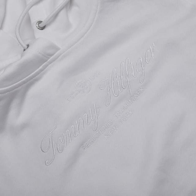 トミーヒルフィガー パーカー プルオーバー サイズ:S ホワイト コットン レディース TOMMY HILFIGER 【中古】_2