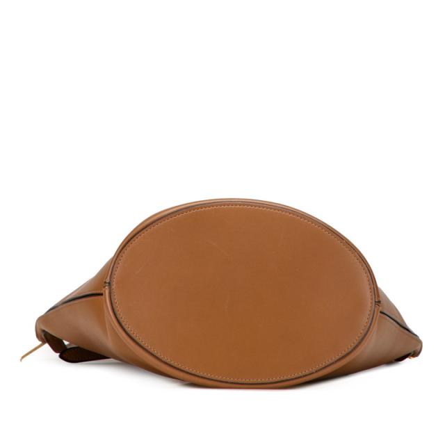 セリーヌ ロゴ クラスプバケット ショルダーバッグ ブラウン レザー レディース CELINE 【中古】_2