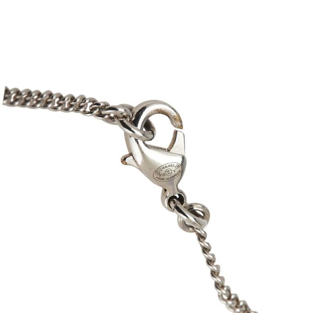 シャネル ココマーク ネックレス シルバー メタル ラインストーン