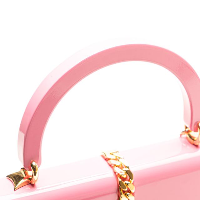 グッチ シルヴィ1969 ハンドバッグ チェーンショルダーバッグ 2WAY 589482 ピンク ゴールド プラスチック レディース GUCCI 【中古】 グッチ シルヴィ1969 ハンドバッグ チェーンショルダーバッグ 2WAY