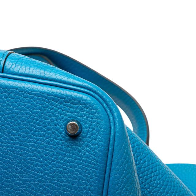 エルメス ピコタンロックMM ハンドバッグ ブルー系 シルバー金具 トリヨンクレマンス レディース HERMES 【中古】_3