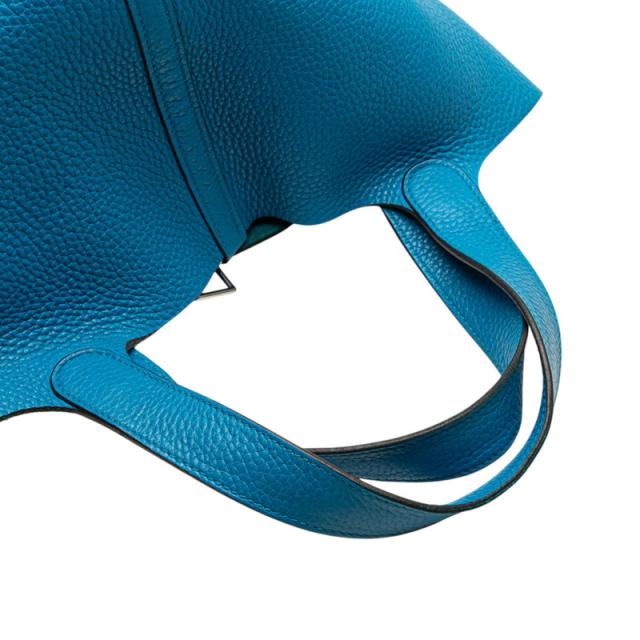 エルメス ピコタンロックMM ハンドバッグ ブルー系 シルバー金具 トリヨンクレマンス レディース HERMES 【中古】_5