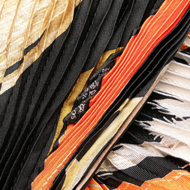 エルメス カレ90 プリーツ PROJETS CARRES 計画力 スカーフ ブラック