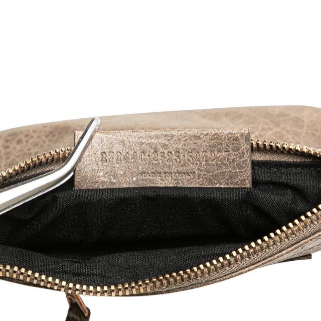 バレンシアガ ジャイアントヒップ ポーチ 小銭入れ 272440 ブラウン レザー レディース BALENCIAGA 【中古】 バレンシアガ ジャイアントヒップ ポーチ 小銭入れ 272440 ブラウン