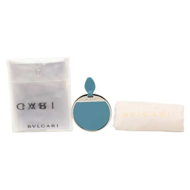 ブルガリ セルペンティ チェーン ショルダーバッグ ブルー レザー