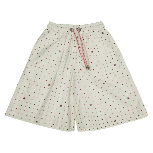 フェンディ ハート ドット イージーショートパンツ サイズ:M FAB259 オフホワイト レッド ポリエステル レディース FENDI 【中古】