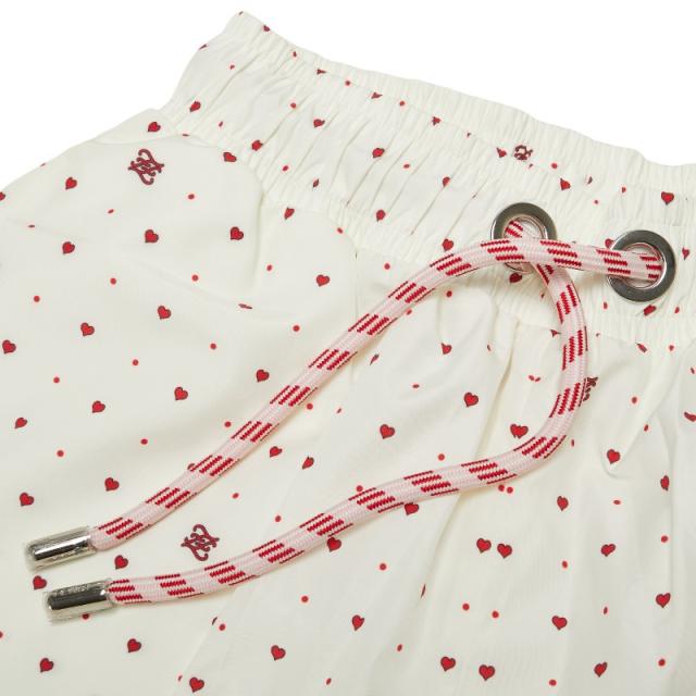 フェンディ ハート ドット イージーショートパンツ サイズ:M FAB259 オフホワイト レッド ポリエステル レディース FENDI 【中古】 フェンディ ハート ドット イージーショートパンツ サイズ:M FAB259