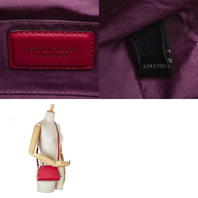 ブルガリ セルペンティ スカリエ ハンドバッグ ショルダーバッグ 2WAY ピンク レザー レディース BVLGARI 【中古】_9