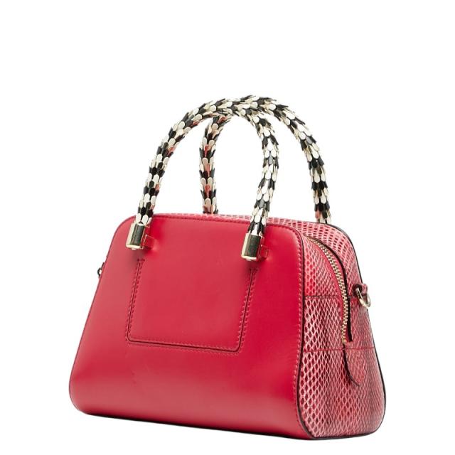 ブルガリ セルペンティ スカリエ ハンドバッグ ショルダーバッグ 2WAY ピンク レザー レディース BVLGARI 【中古】_1