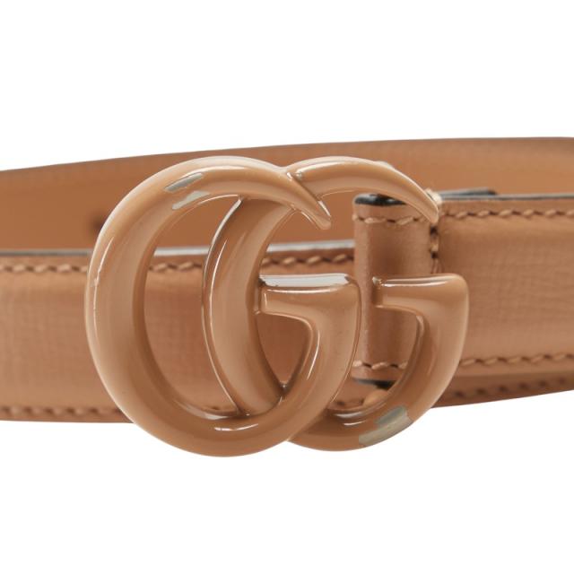 グッチ GGマーモント ベルト サイズ:70/28 409417 ベージュ レザー レディース GUCCI 【中古】
