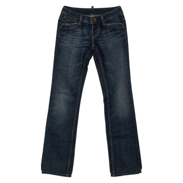 ディースクエアード デニムパンツ サイズ:40 ブルー コットン レディース DSQUARED2 【中古】