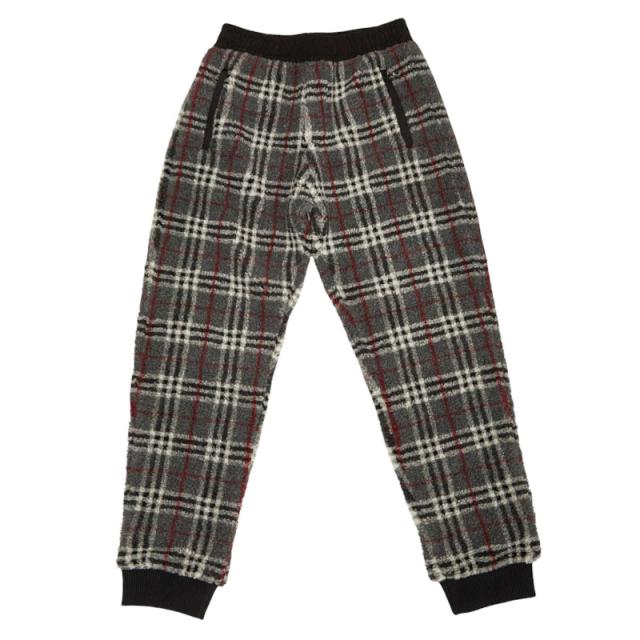 バーバリー チェック ジョギングパンツ イージーパンツ サイズ:S グレー マルチカラー ボア アクリル メンズ BURBERRY 【中古】