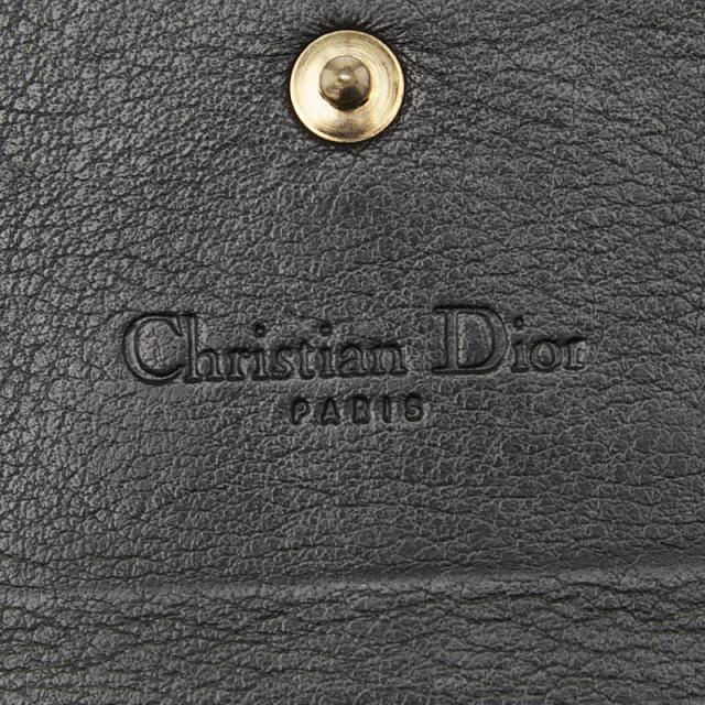 ディオール ロゴ チェーン ウォレット 長財布 ハンドバッグ ブラック ゴールド パテントレザー レディース Dior 【中古】_8