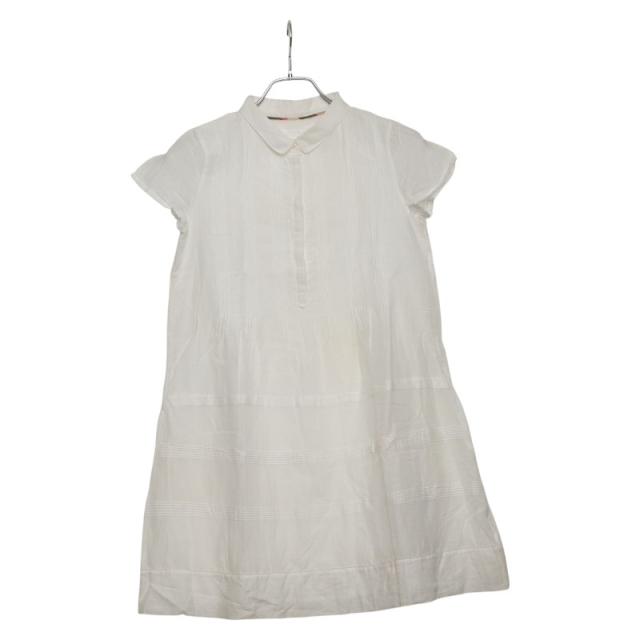 バーバリー チルドレン ワンピース サイズ:12Y 152cm ホワイト コットン キッズ BURBERRY 【中古】