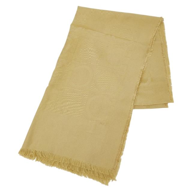 サルヴァトーレフェラガモ ガンチーニ スカーフ カーキ シルク ウール レディース Salvatore Ferragamo 【中古】