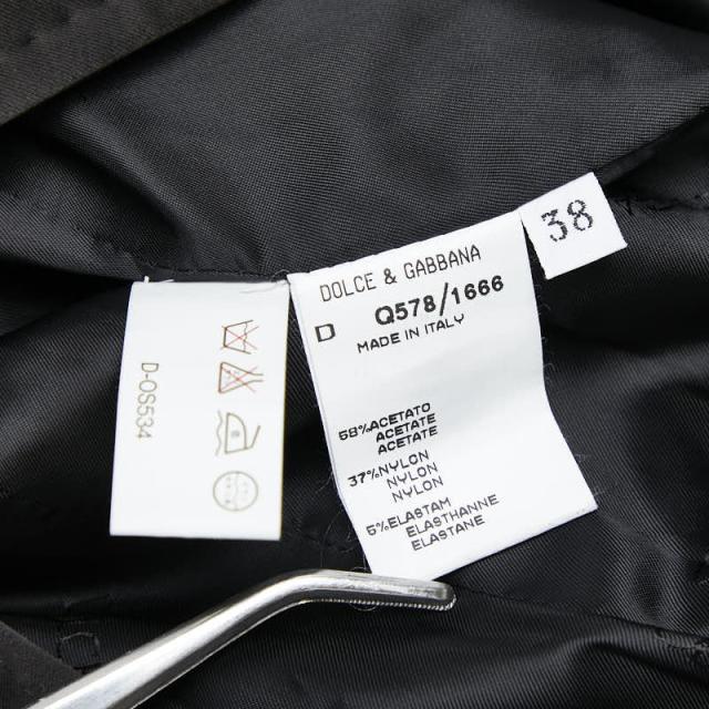 ドルチェアンドガッバーナ テーラードコート サイズ:38 ブラック アセテート ナイロン レディース DOLCE&GABBANA 【中古】 ドルチェアンドガッバーナ テーラードコート サイズ:38 ブラック