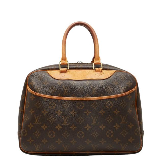 ルイ ヴィトン モノグラム ドーヴィル ハンドバッグ M47270 ブラウン PVC レザー レディース LOUIS VUITTON 【中古】