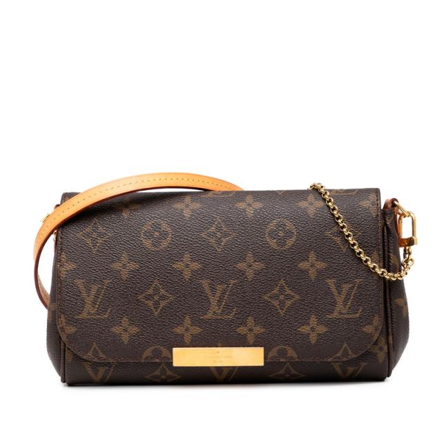 ルイ ヴィトン モノグラム フェイボリットPM チェーン ハンドバッグ ショルダーバッグ 2WAY M40717 ブラウン PVC LOUIS VUITTON 【中古】