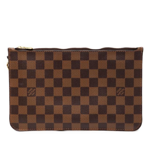 ルイ ヴィトン ダミエ ネヴァーフルMM 付属品ポーチ ポーチ N41358 エベヌ ブラウン PVC レザー レディース LOUIS VUITTON 【中古】