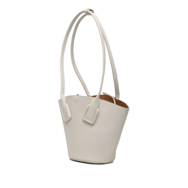 ボッテガヴェネタ スモール バスケット トートバッグ ワンショルダーバッグ ホワイト レザー レディース BOTTEGAVENETA 【中古】_1