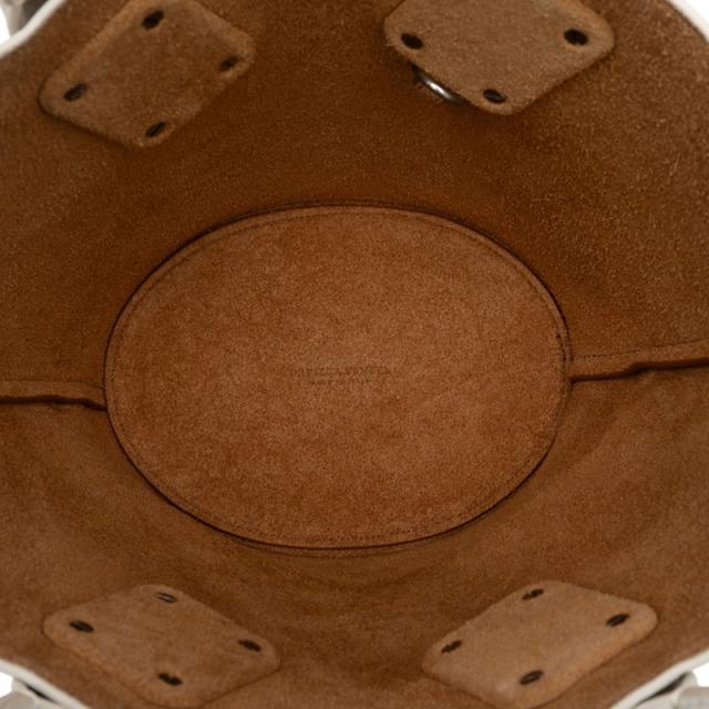 ボッテガヴェネタ スモール バスケット トートバッグ ワンショルダーバッグ ホワイト レザー レディース BOTTEGAVENETA 【中古】_3